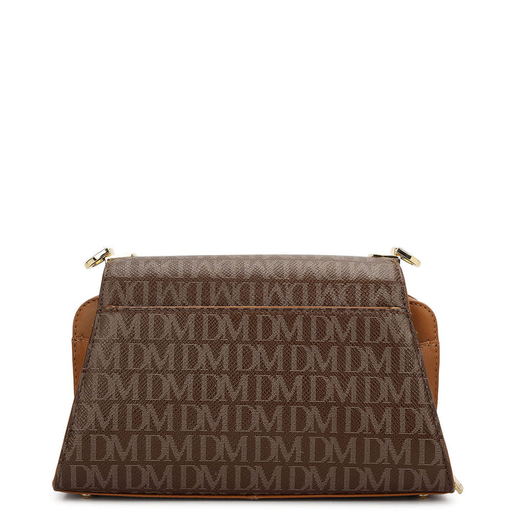 Small Monogram Plain Leather Sling - Walnut