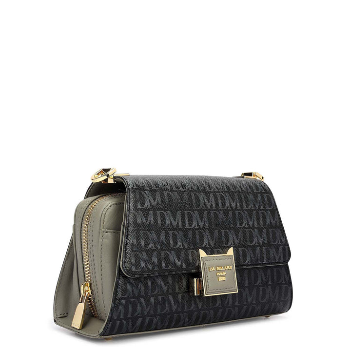 Small Monogram Plain Leather Sling - Black