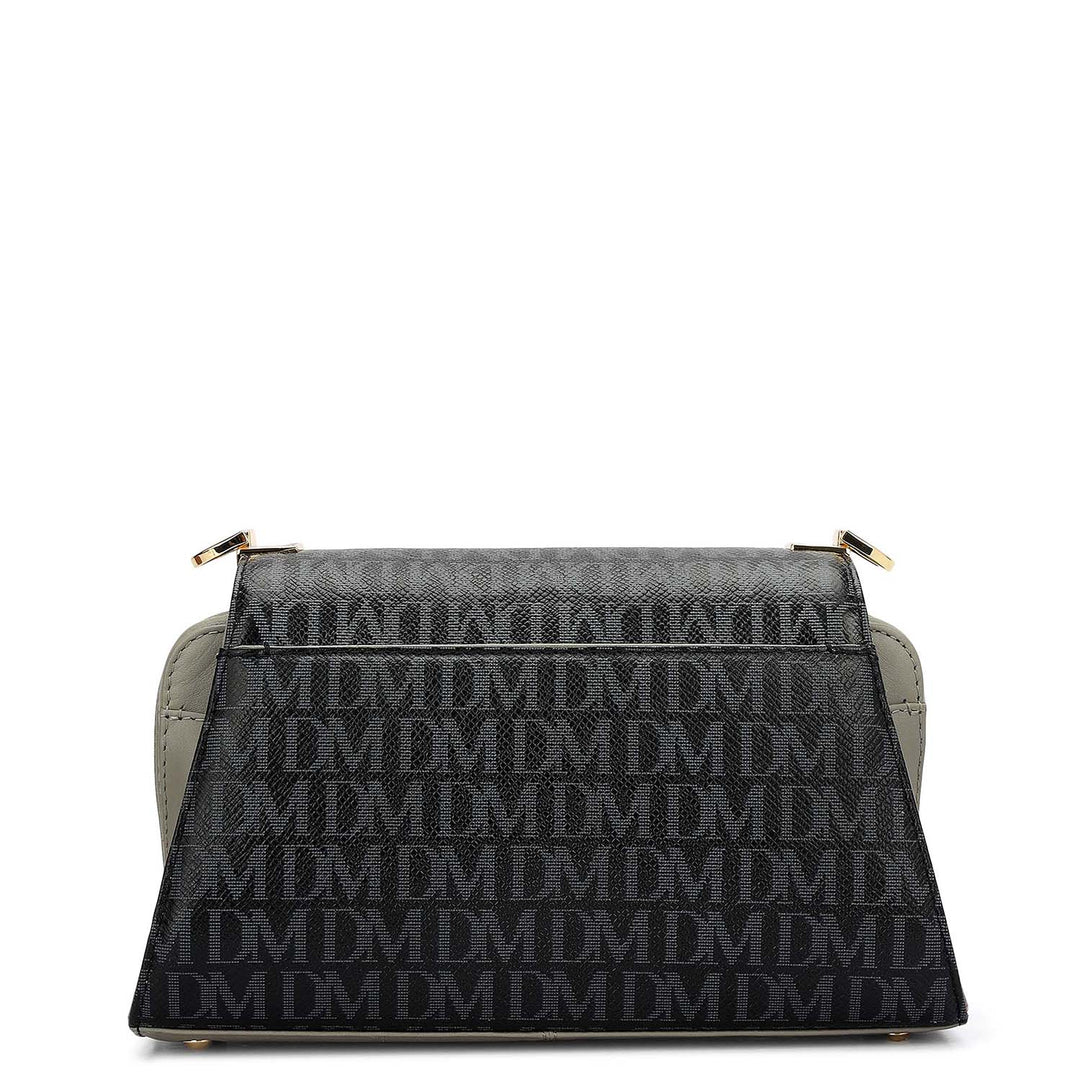 Small Monogram Plain Leather Sling - Black