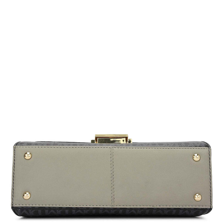 Small Monogram Plain Leather Sling - Black