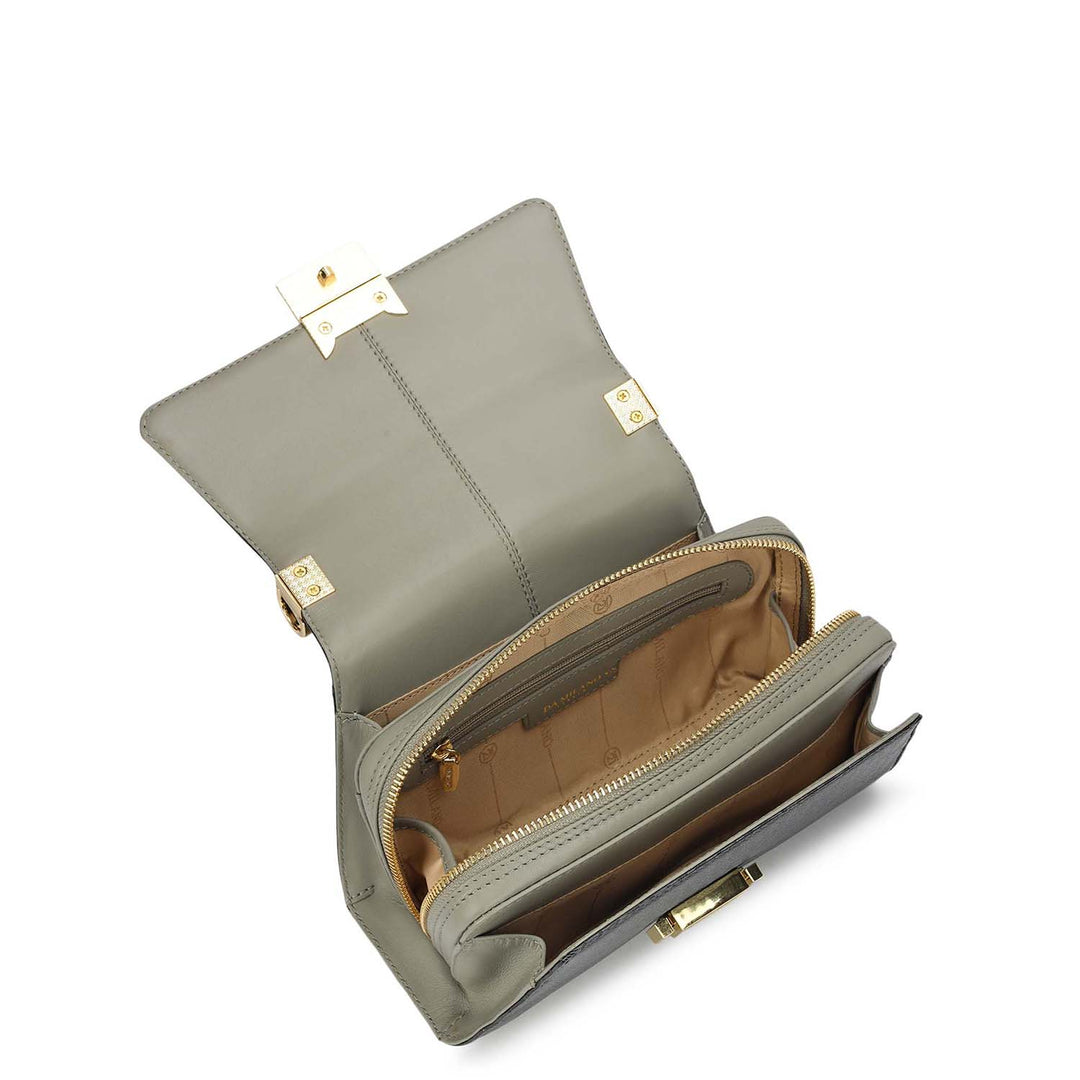 Small Monogram Plain Leather Sling - Black