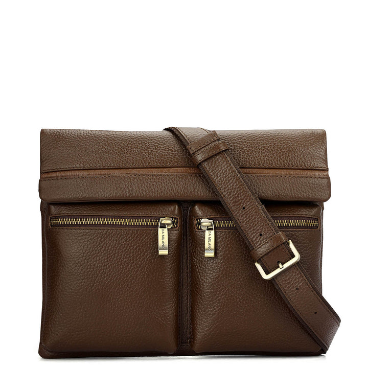Wax Leather Men Sling - Mocha