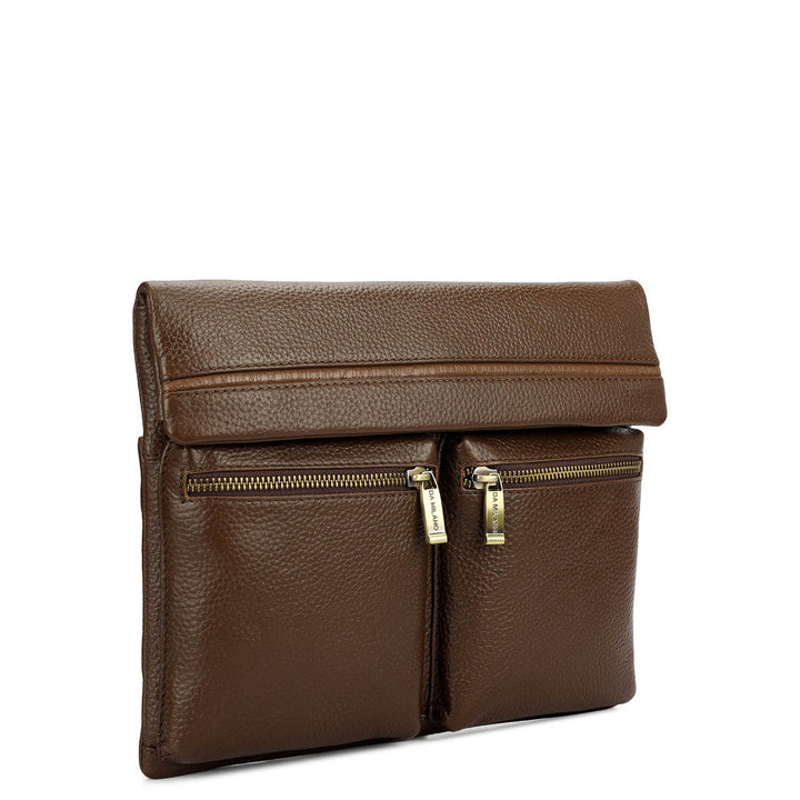 Wax Leather Men Sling - Mocha
