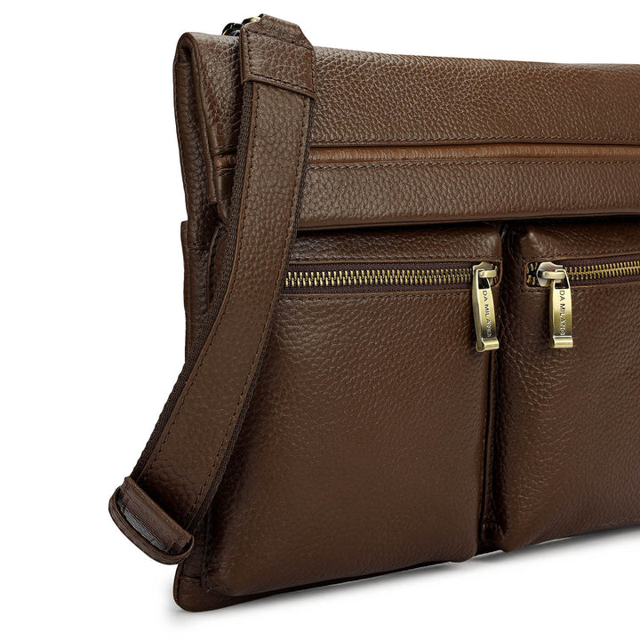 Wax Leather Men Sling - Mocha