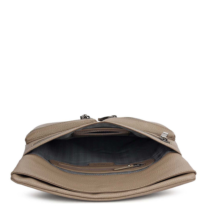 Wax Leather Men Sling - Smoke Grey