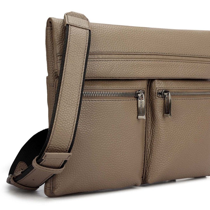 Wax Leather Men Sling - Smoke Grey