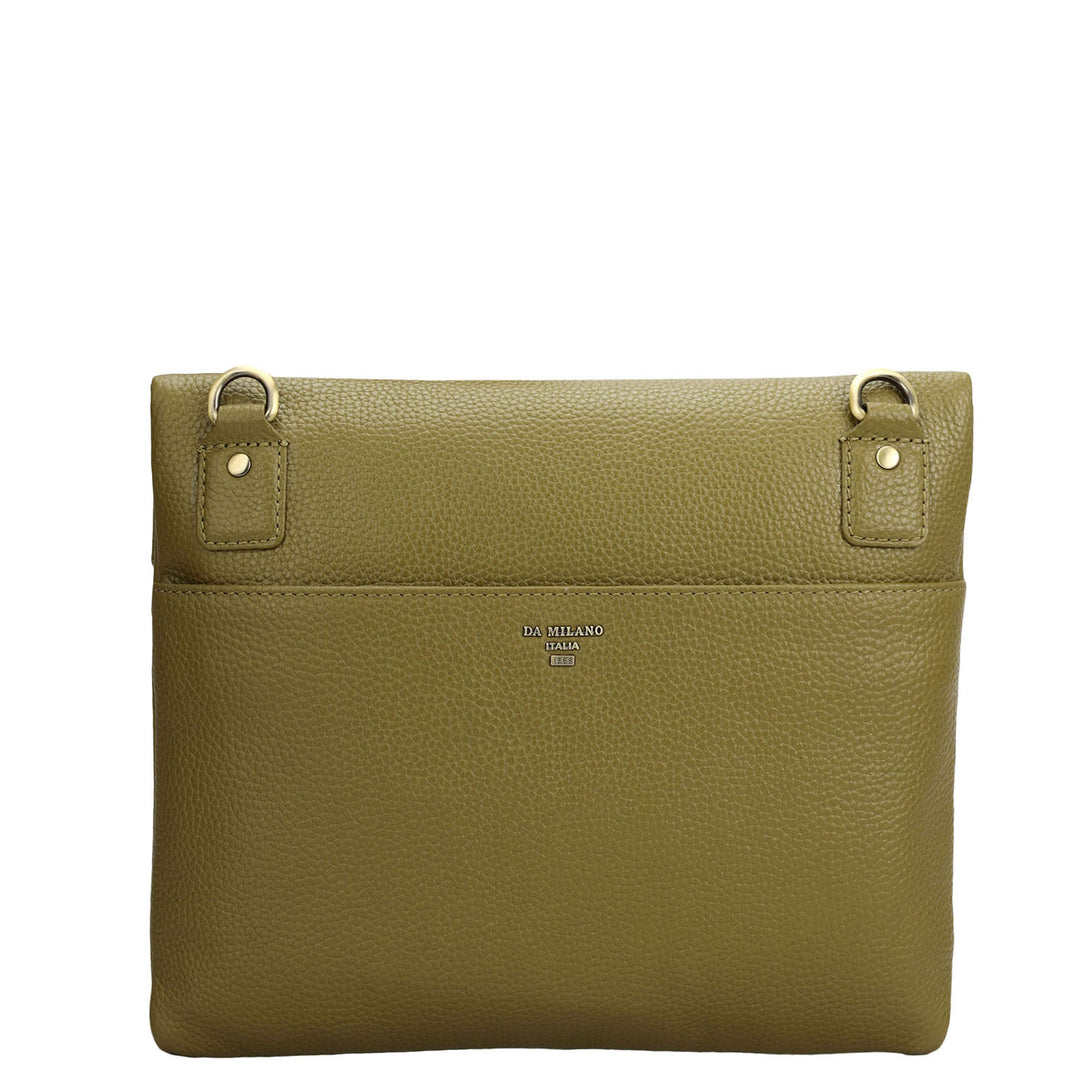 Wax Leather Men Sling - Olive