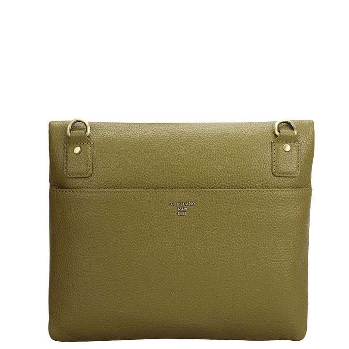 Wax Leather Men Sling - Olive