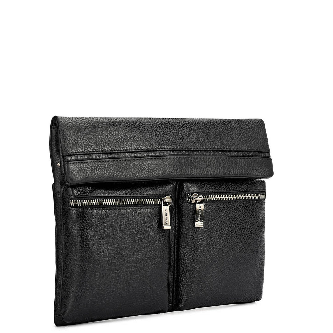 Wax Leather Men Sling - Black