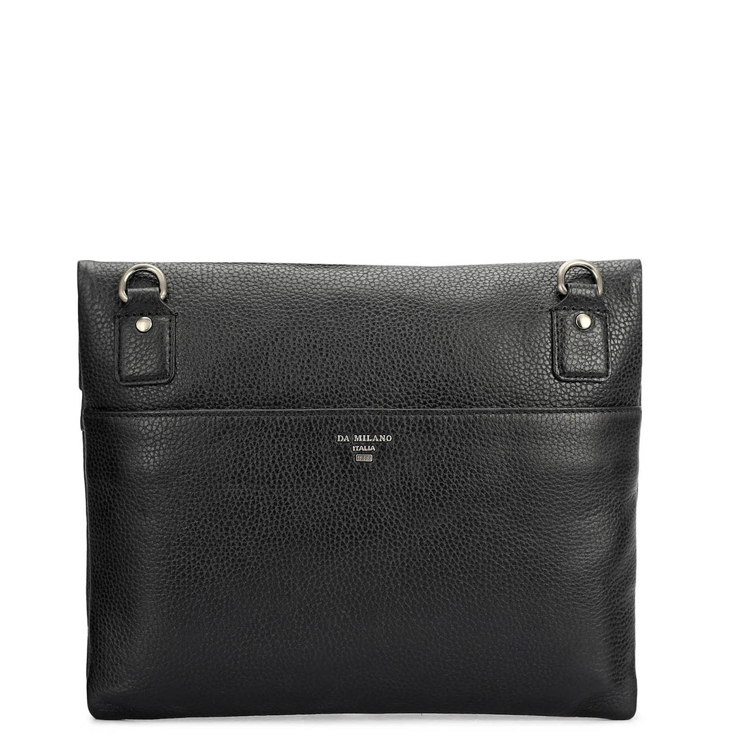 Wax Leather Men Sling - Black