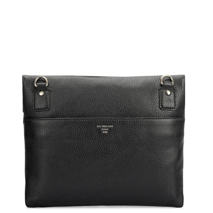 Wax Leather Men Sling - Black