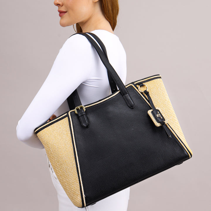 Raffia Repose Shopper Bag (L)
