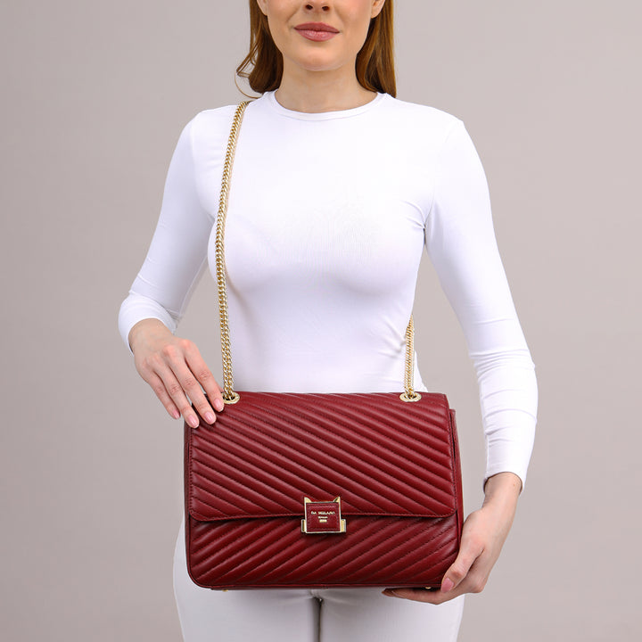 Chevron Double Chain Bag (L)