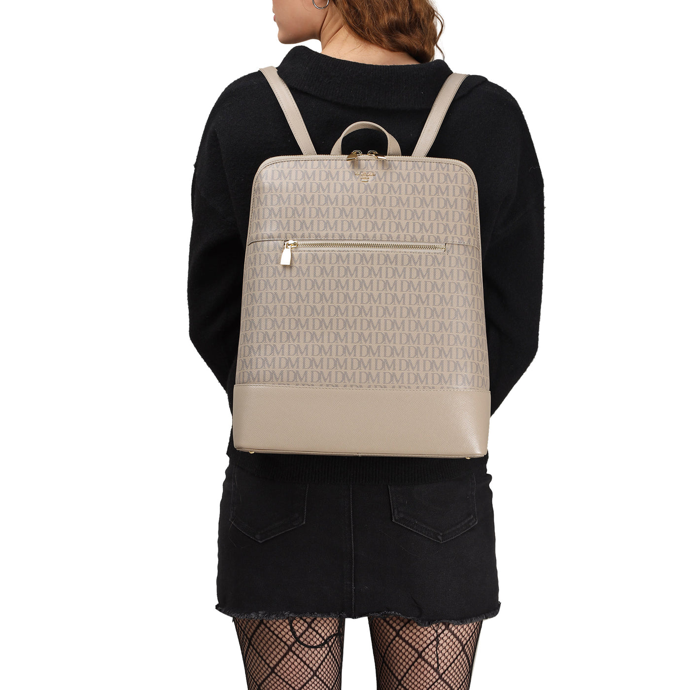 Monogram Franzy Leather Backpack - Chalk