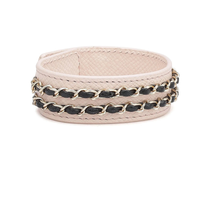 Chain Weave Wrist Band - Blush