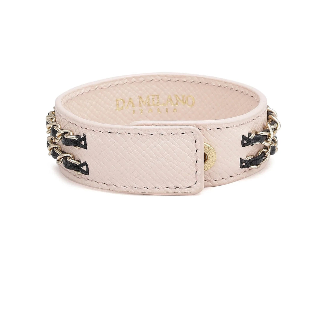 Chain Weave Wrist Band - Blush