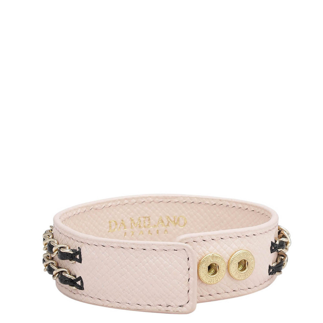 Franzy Leather Wrist Band - Blush
