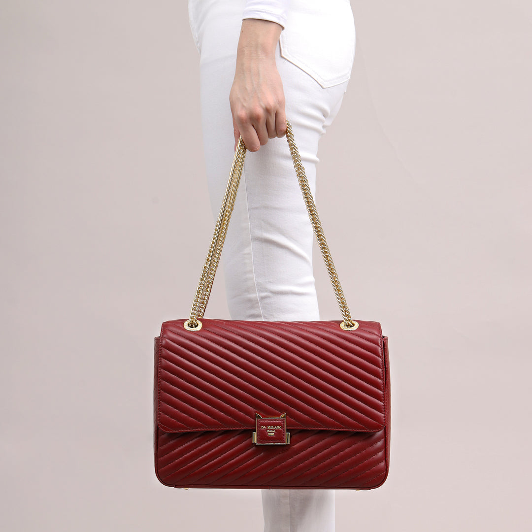 Chevron Double Chain Bag (L)