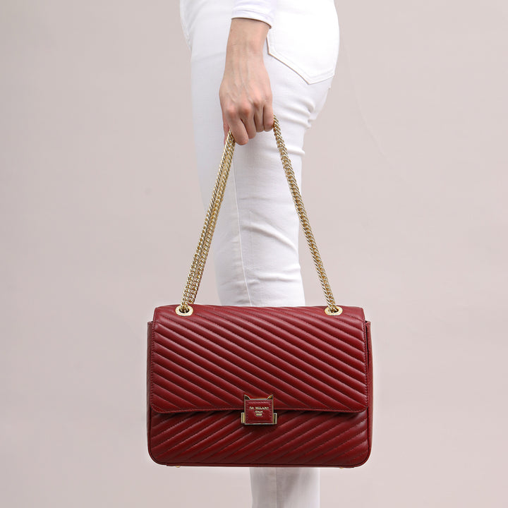 Chevron Double Chain Bag (L)