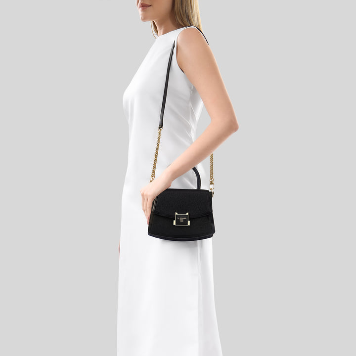 Small Franzy Leather Satchel - Black