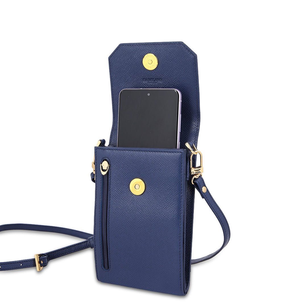 Saffiano Leather Crossbody - Stardust