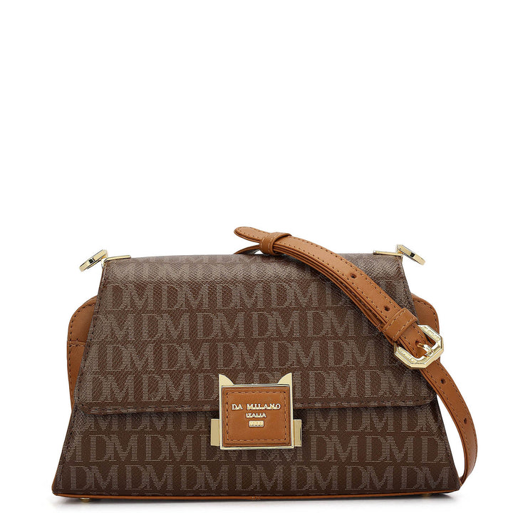 Small Monogram Plain Leather Sling - Walnut