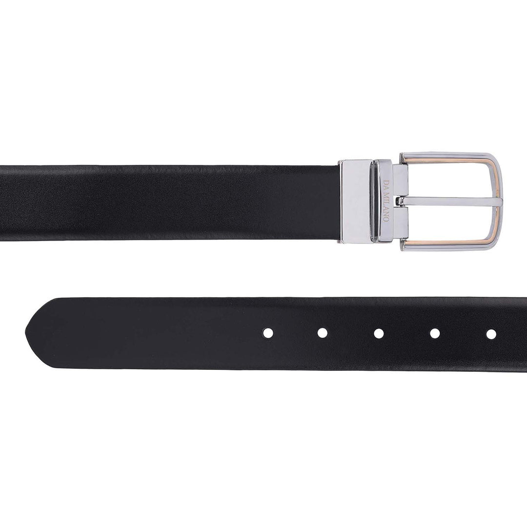 Formal Plain Leather Mens Belt-Black & Cognac
