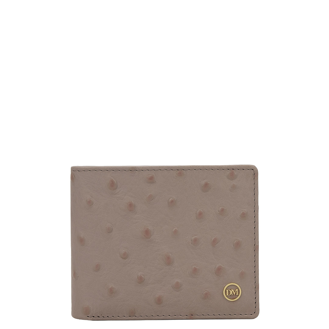 Ostrich Leather Gift Set - Light Grey