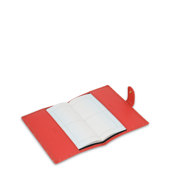 Monogram Leather Passport Case - Corallo