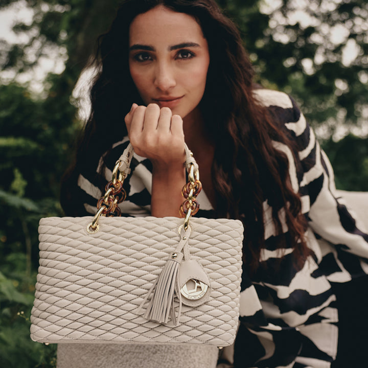 Medium Mabel Satchel - Beige