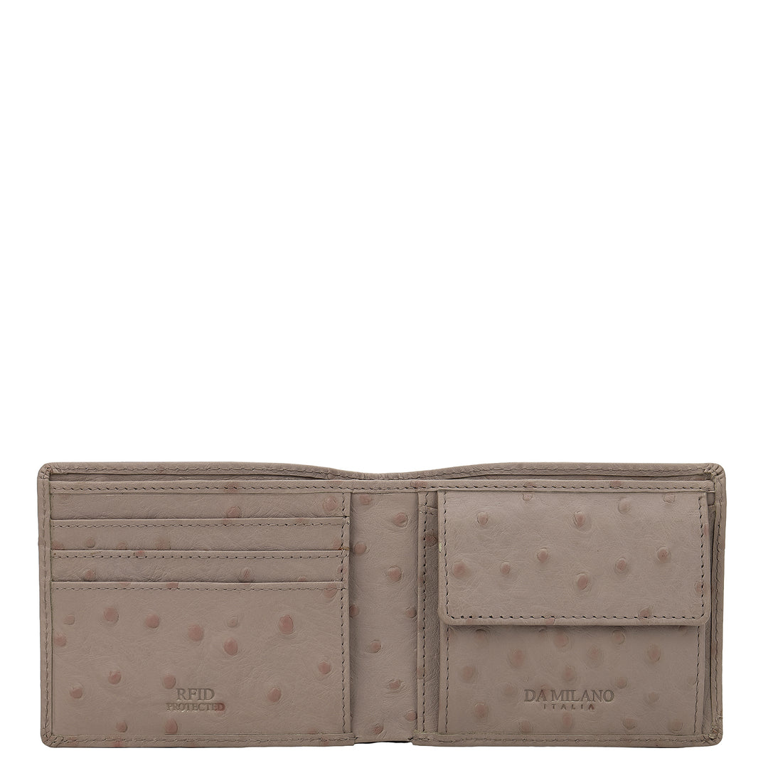 Ostrich Leather Gift Set - Light Grey