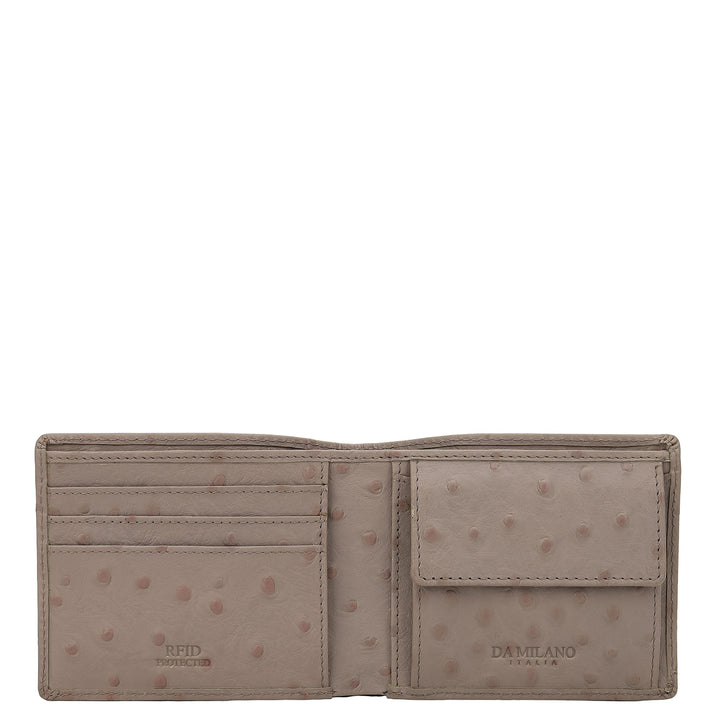 Ostrich Leather Gift Set - Light Grey