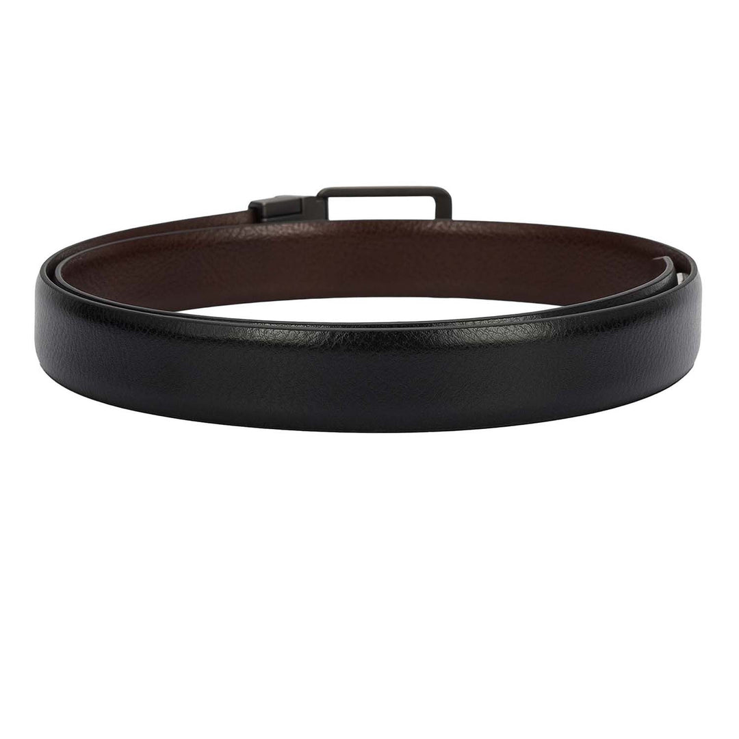 Formal Wax Leather Reversible Ladies Belt - Black & Brown