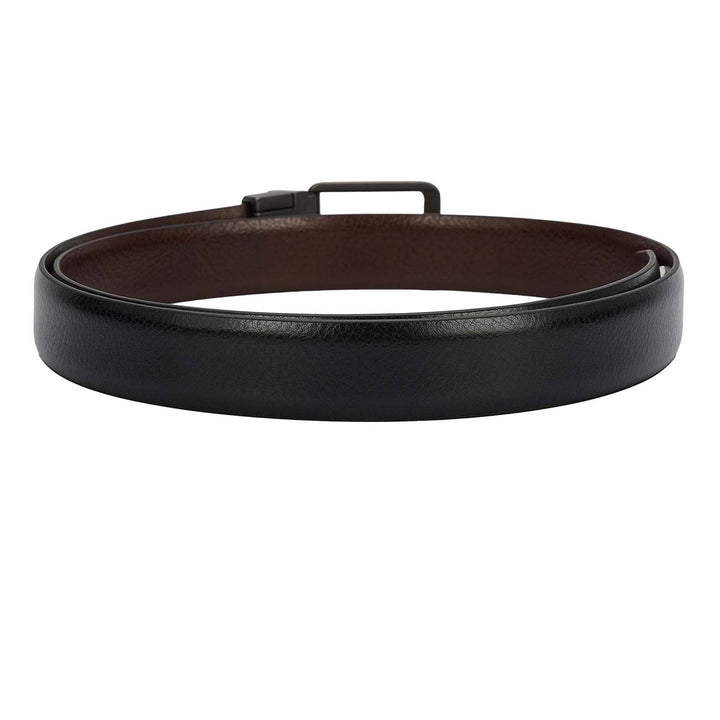 Formal Wax Leather Reversible Ladies Belt - Black & Brown