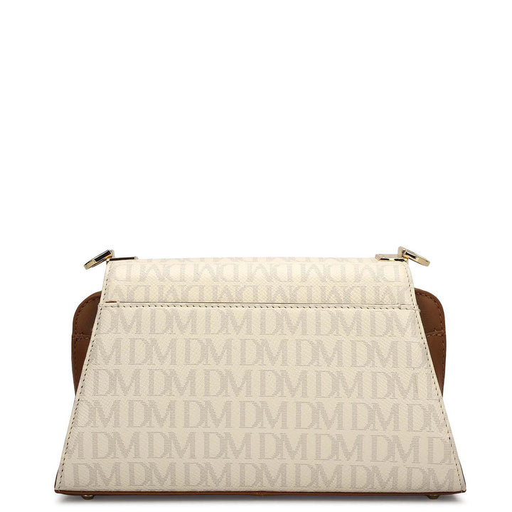 Small Monogram Plain Leather Sling - Marshmallow