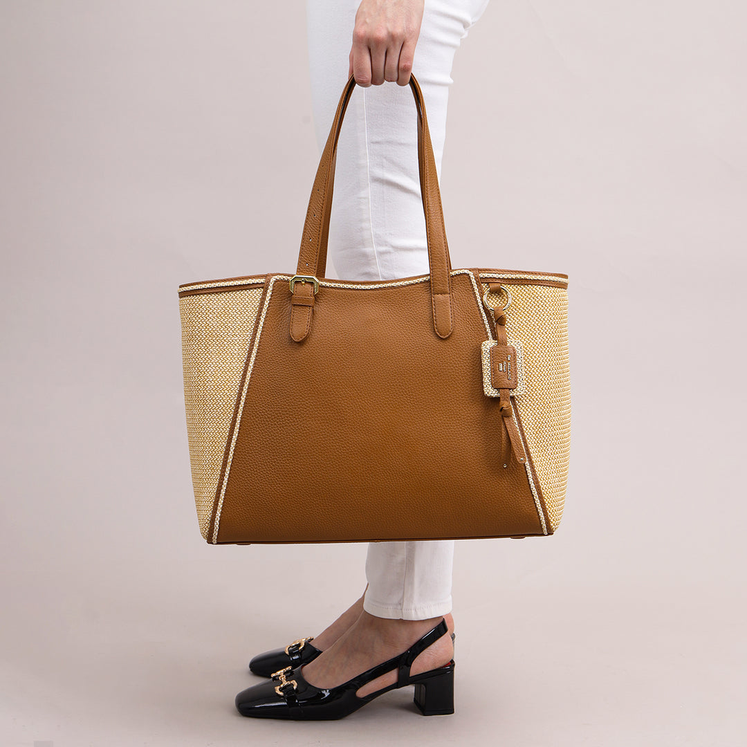 Raffia Repose Shopper Bag (L)