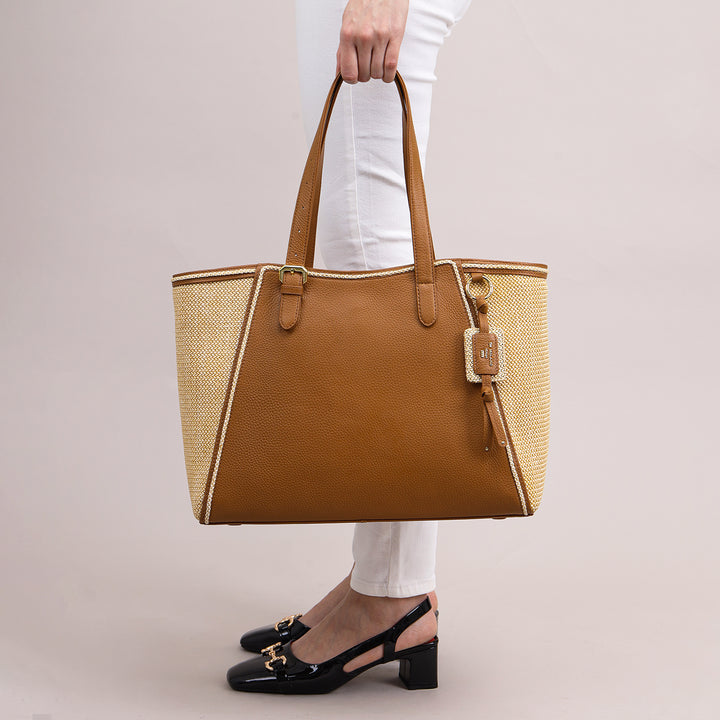 Raffia Repose Shopper Bag (L)
