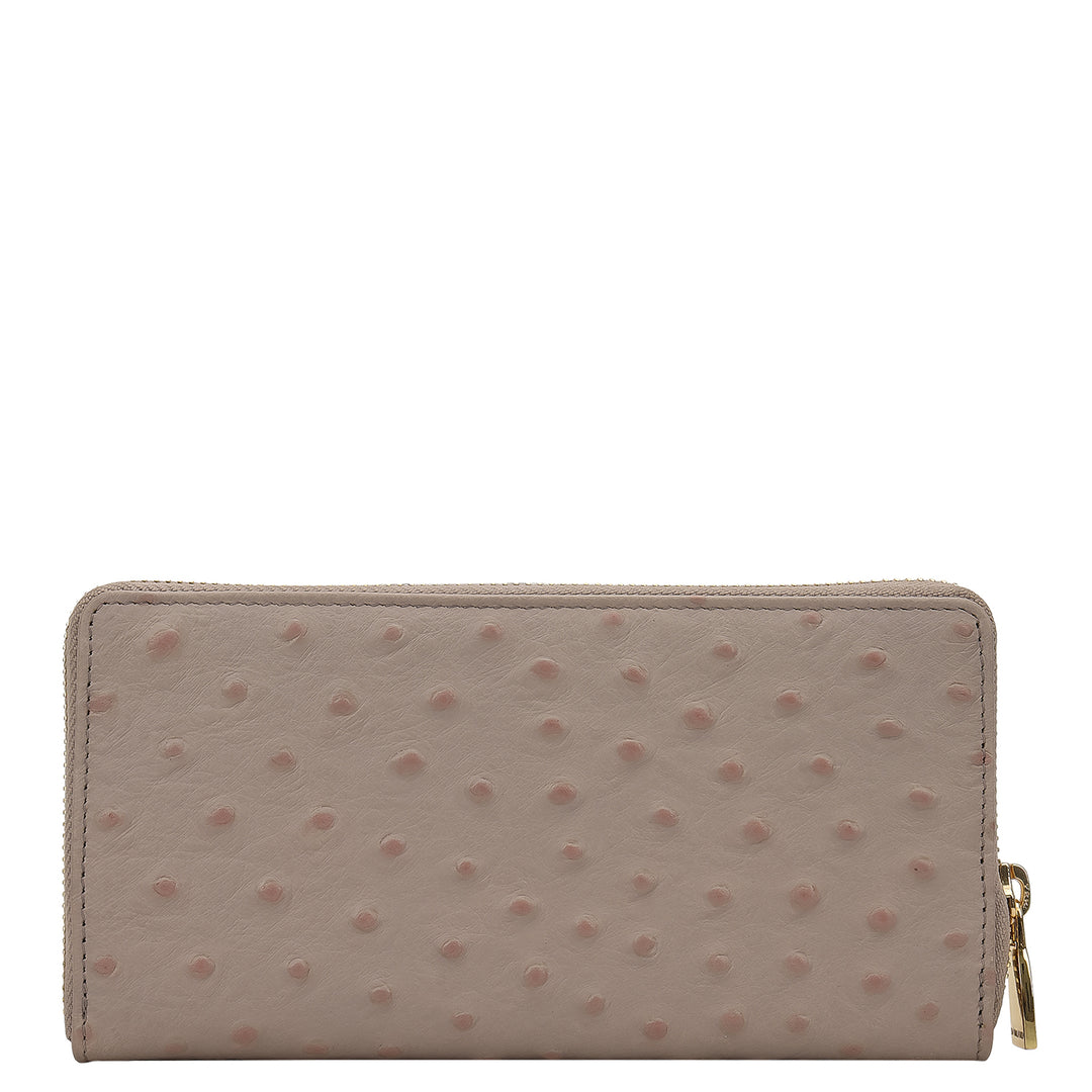 Ostrich Leather Gift Set - Light Grey