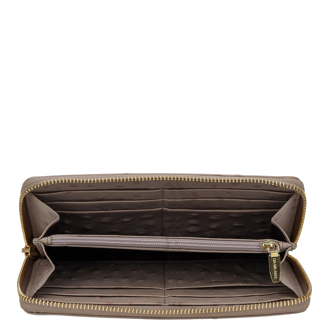 Ostrich Leather Gift Set - Light Grey