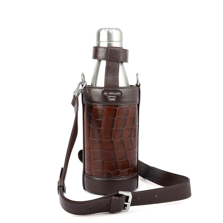 Croco Franzy Leather Bottle Case - Date