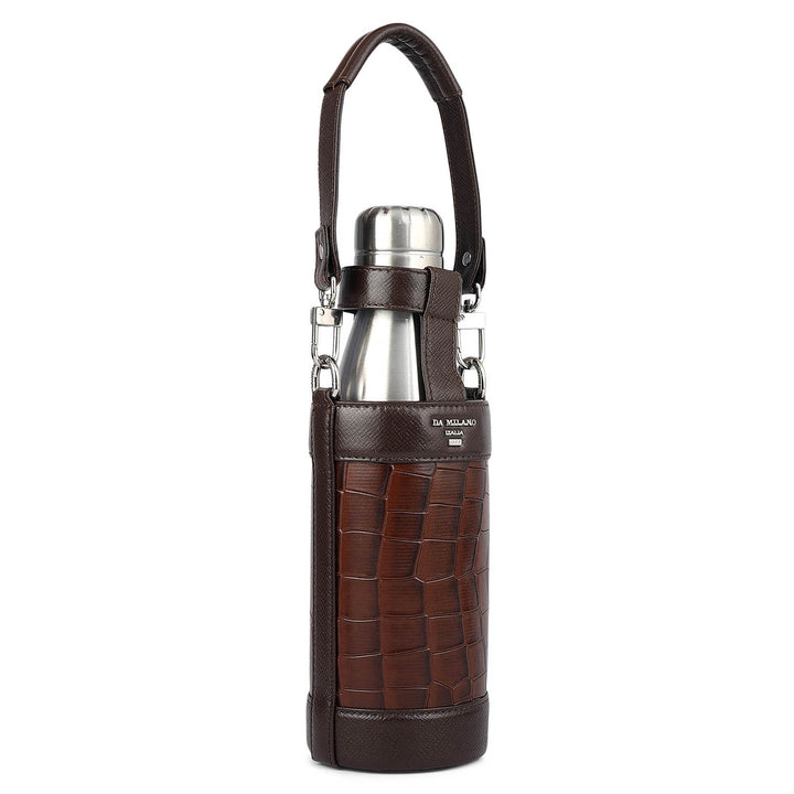 Croco Franzy Leather Bottle Case - Date