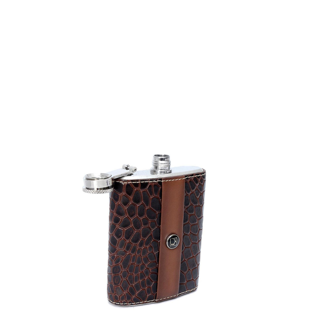 Croco Plain Leather Bottle Case - Date