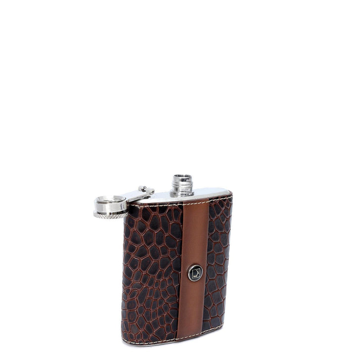 Croco Plain Leather Bottle Case - Date