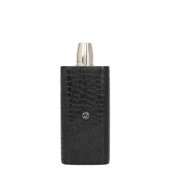Croco Leather Bottle Case - Black