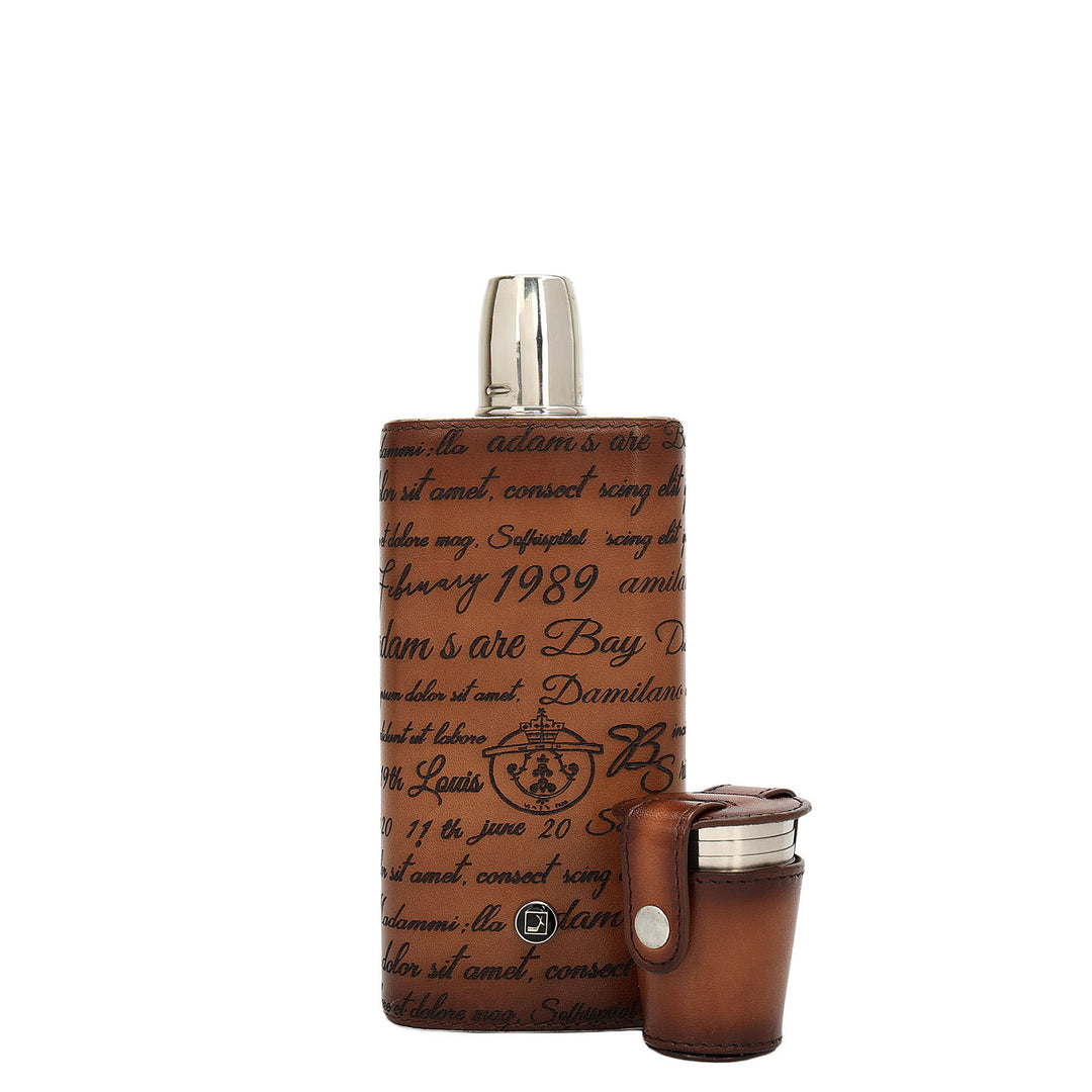 Signato Leather Bottle Case - Cognac