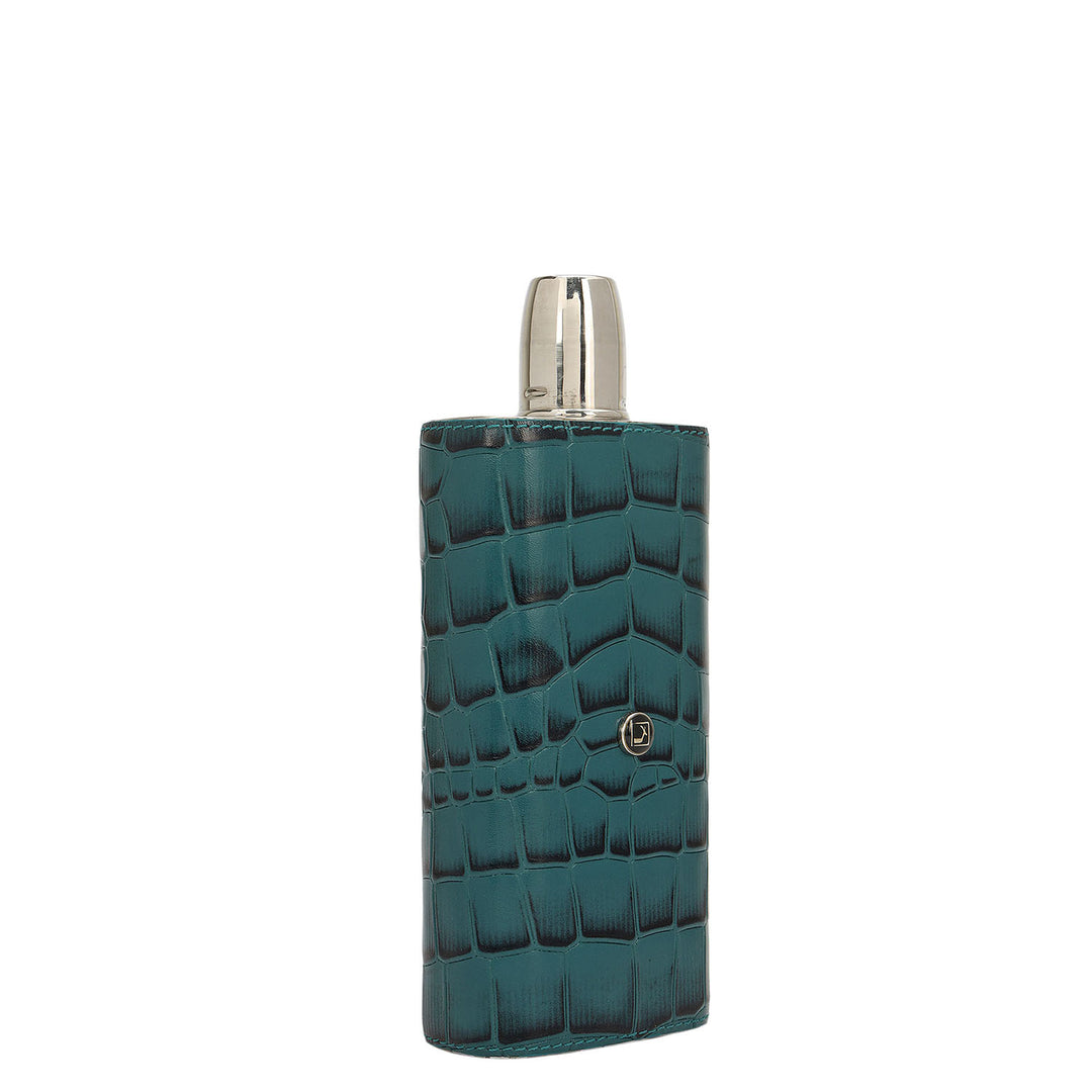 Croco Leather Bottle Case - Octane
