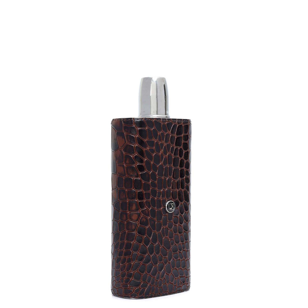 Croco Leather Bottle Case - Date
