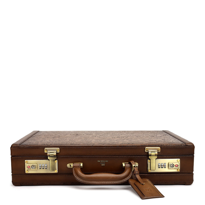 Signato Leather Brief Case - Cognac