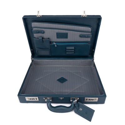 Franzy Leather Briefcase - Ocean