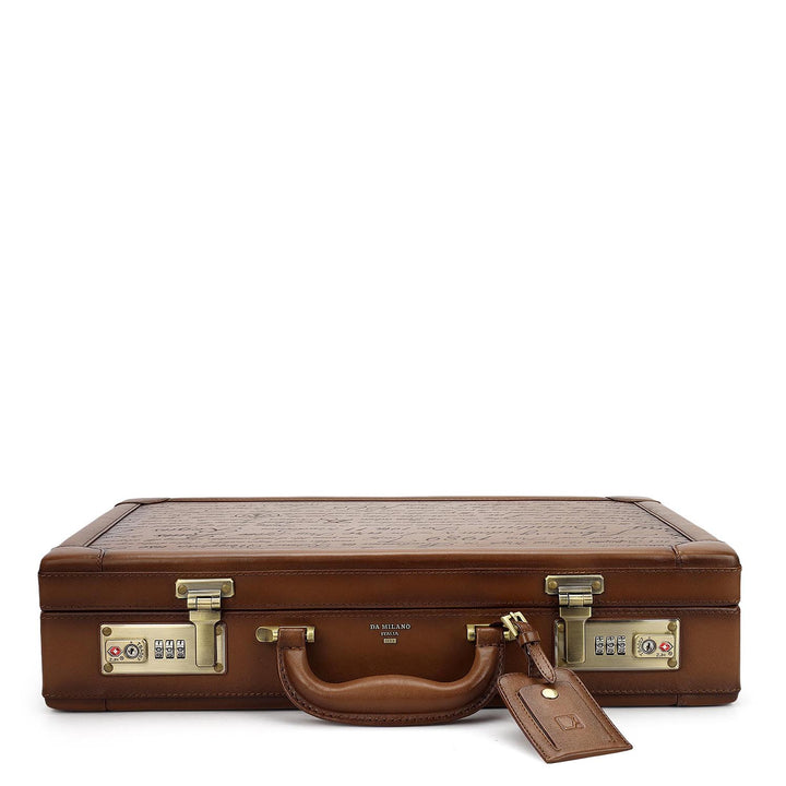 Signato Leather Brief Case - Cognac